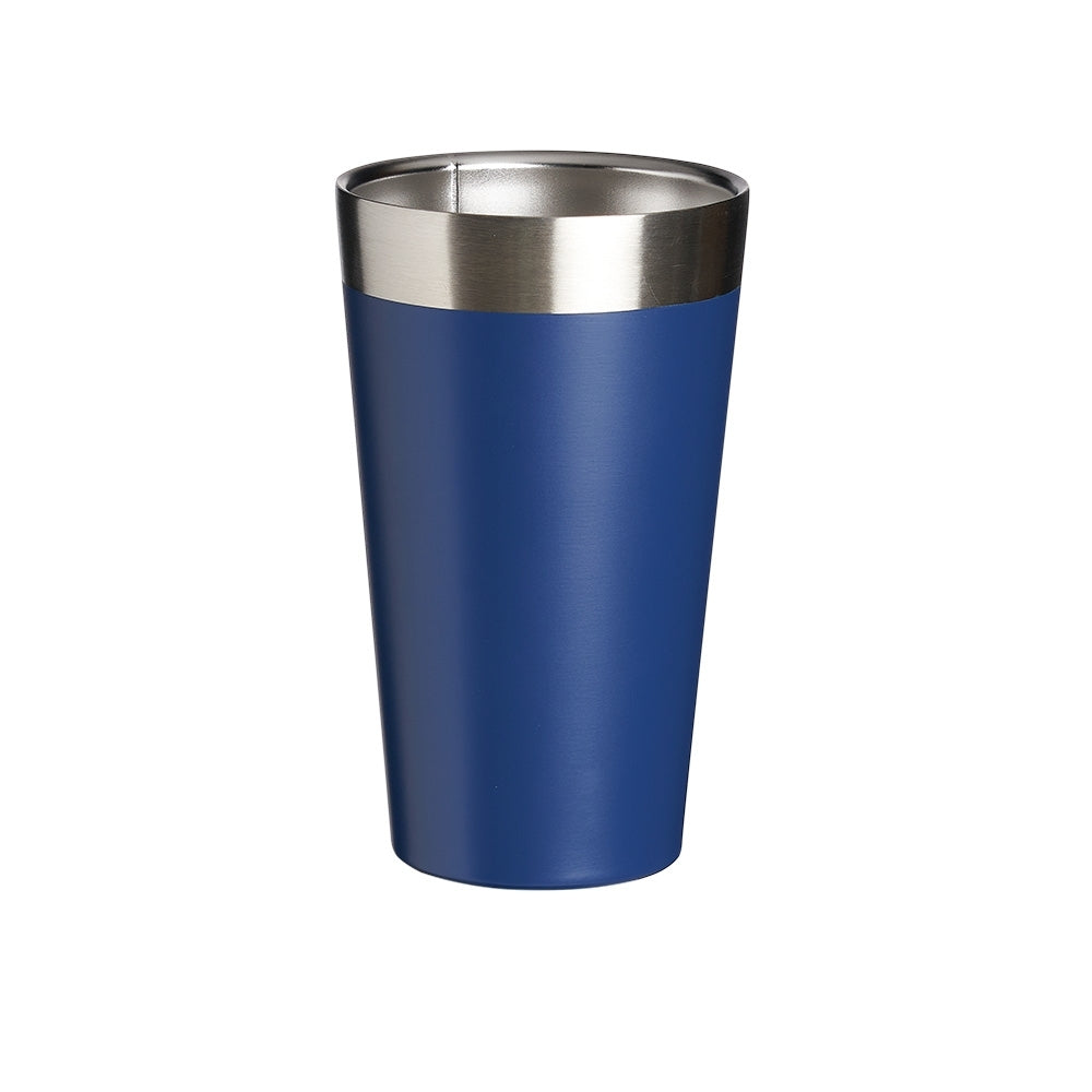 Copo térmico de inox 473 ml azul, sem personalização.