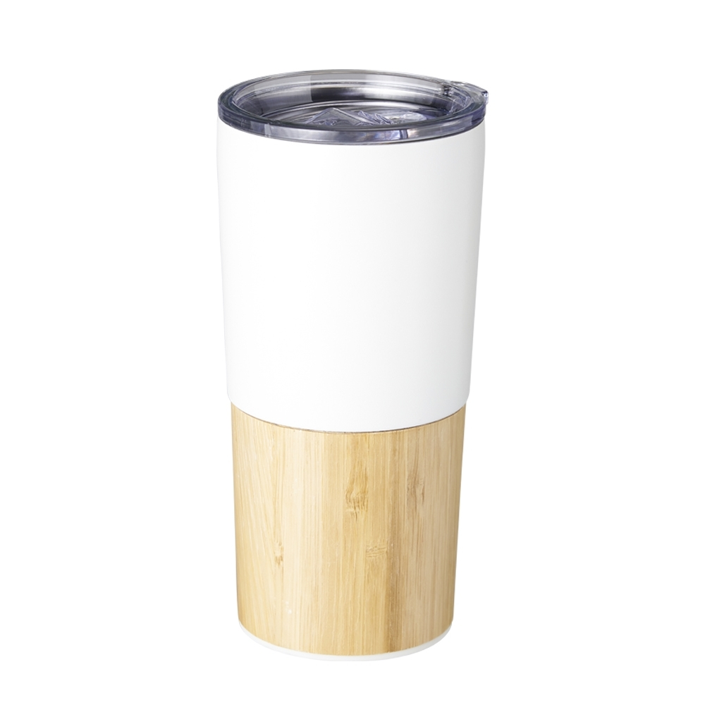 Copo Térmico Bambu 600ml Branco sem personalização