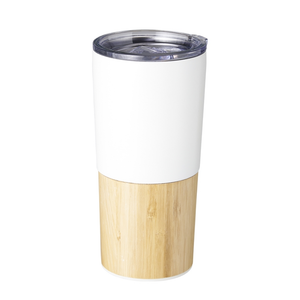 Copo Térmico Bambu 600ml Branco sem personalização