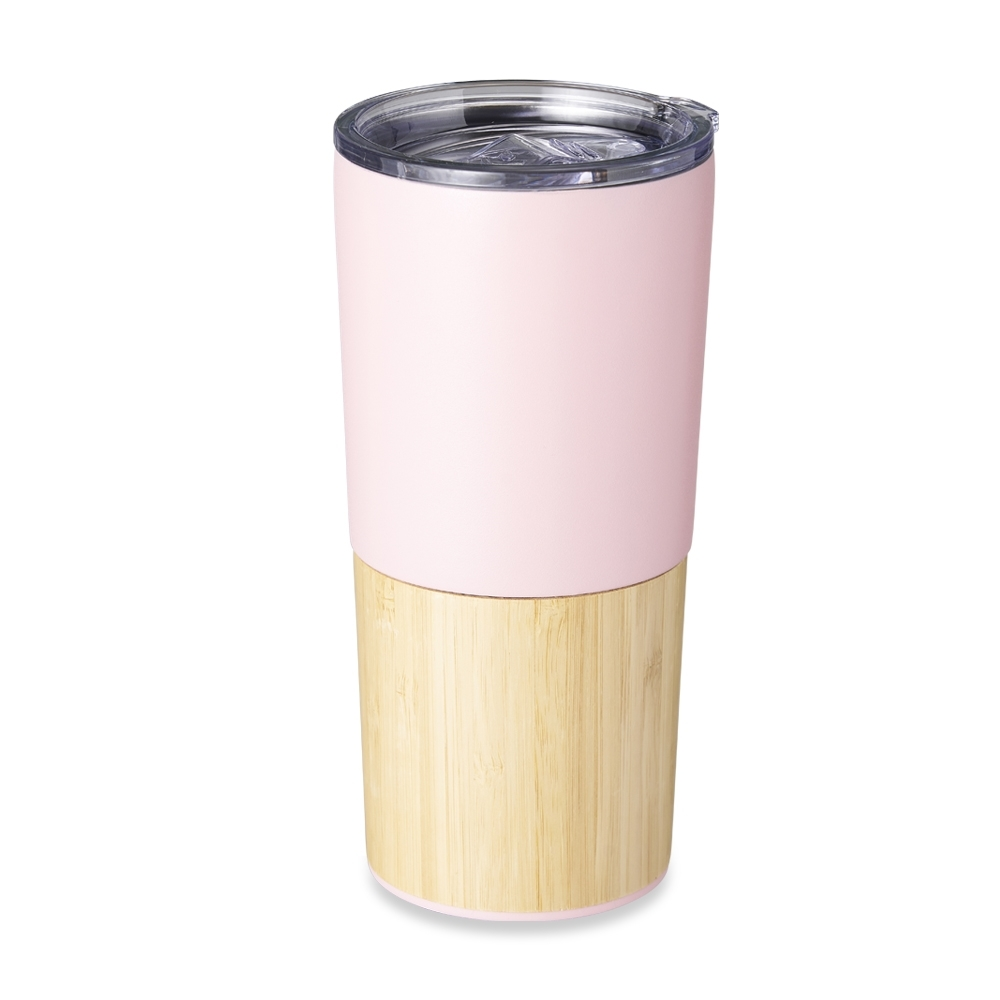 Copo Térmico Bambu 600ml Rosa sem personalização