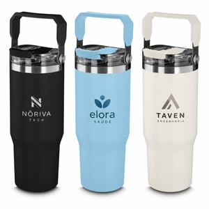 Copo Térmico 900ml — exemplos ilustrativos de personalização