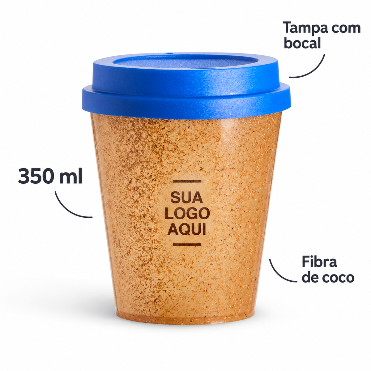 Copo Fibra de Coco 350ml — detalhes técnicos