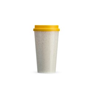 Copo Fibra de Arroz 550ml Amarelo sem personalização