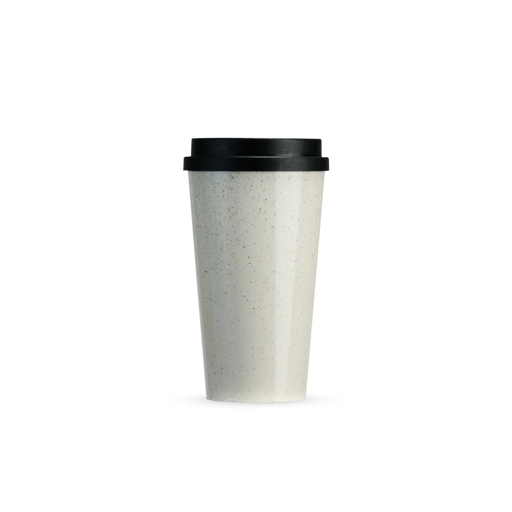 Copo Fibra de Arroz 550ml Preto sem personalização