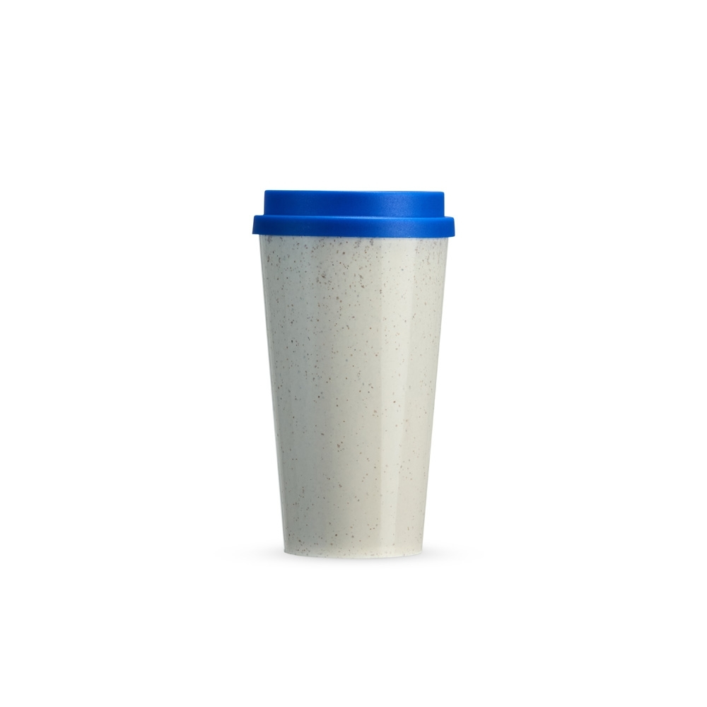 Copo Fibra de Arroz 550ml Azul sem personalização