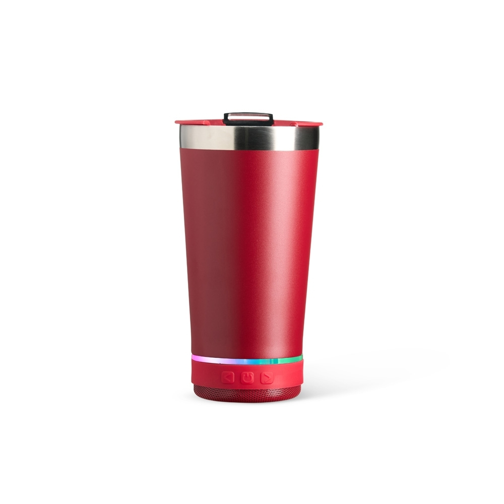 Copo Térmico 400ml com Caixa de Som Vermelho sem personalização