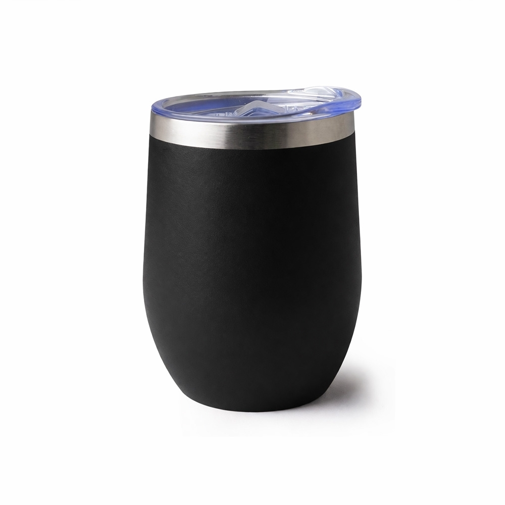 Copo térmico inox 320 ml SKU 14726B Preto com tampa
