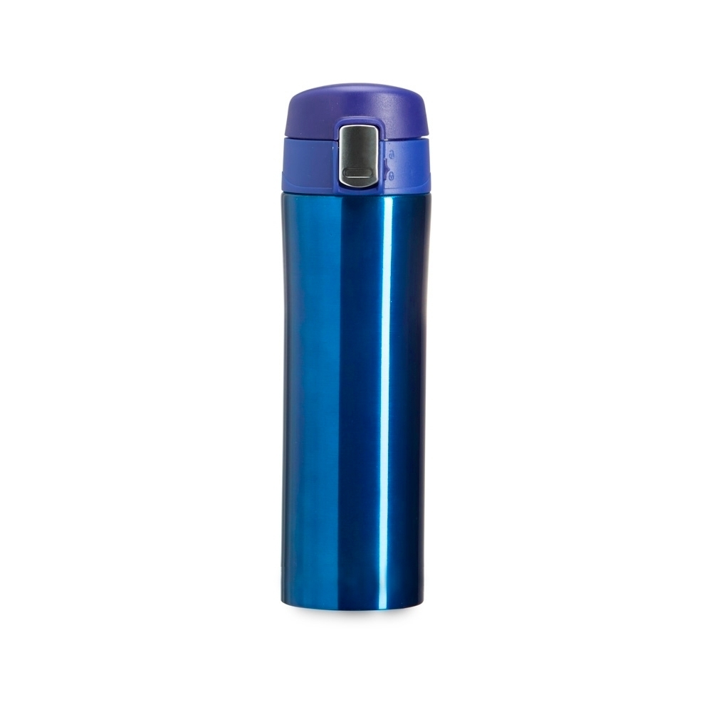 Garrafa térmica 450ml, Azul, sem personalização.