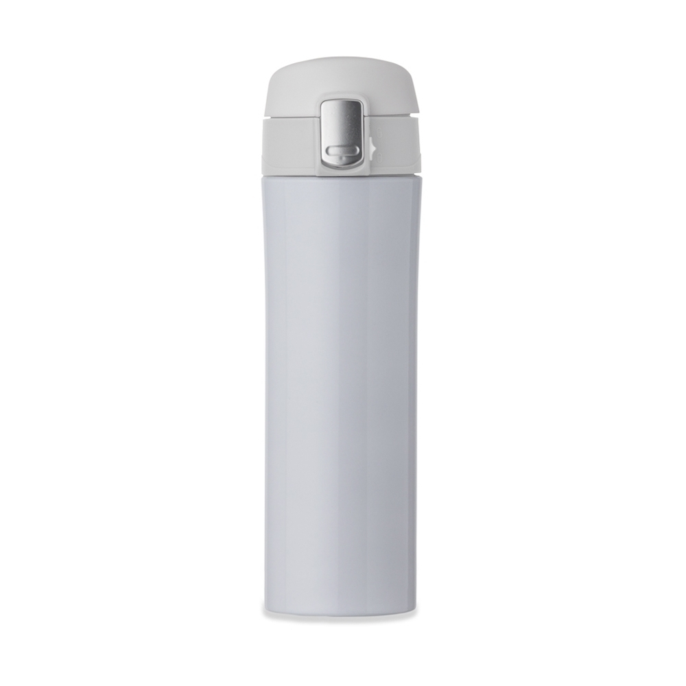 Garrafa térmica 450ml, Branco, sem personalização.