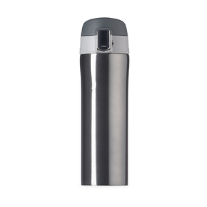 Garrafa térmica 450ml, Prata, sem personalização.