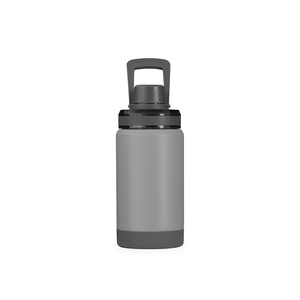 Garrafa térmica 400ml, Cinza, sem personalização.