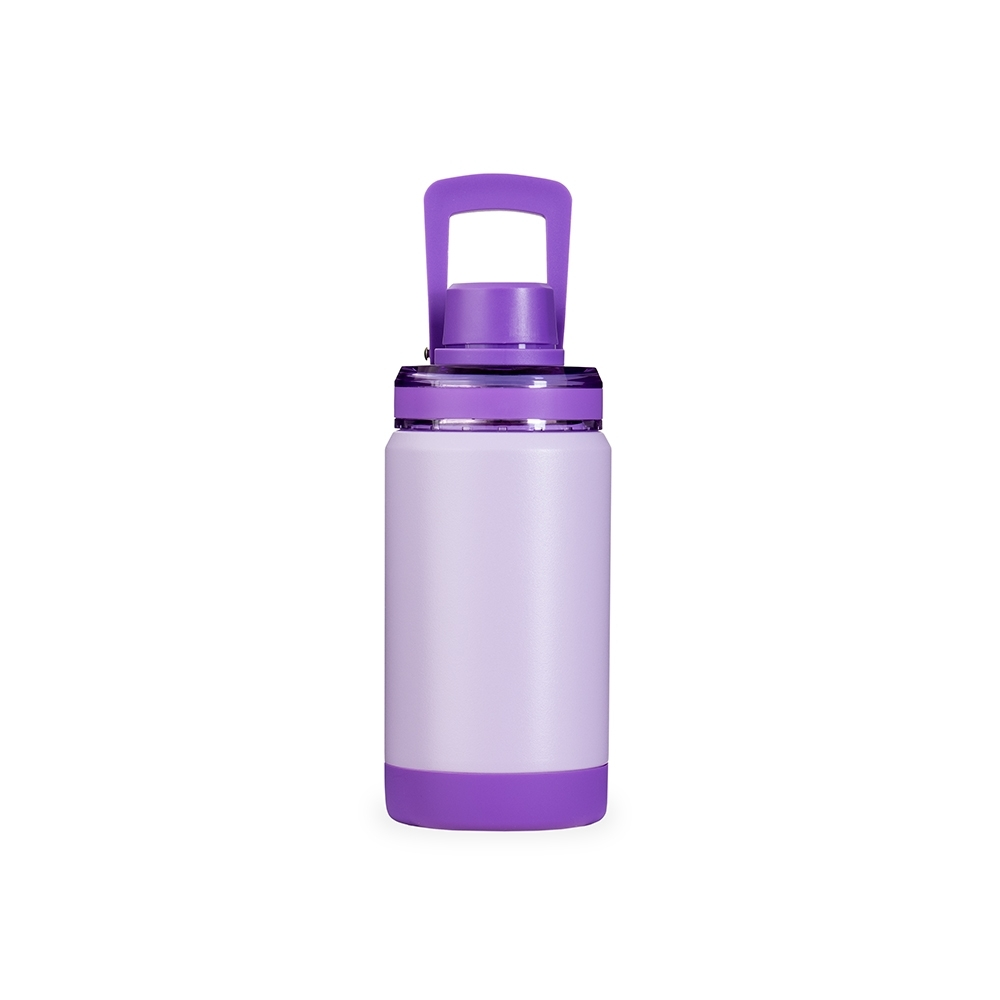 Garrafa térmica 400ml, Roxo, sem personalização.