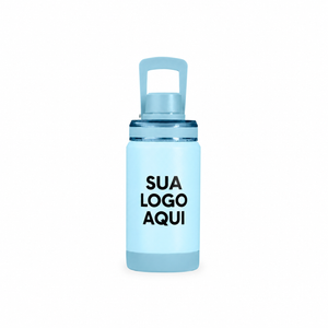 Garrafa térmica 400ml SKU 09181: capa com aplicação ilustrativa Sua logo aqui.