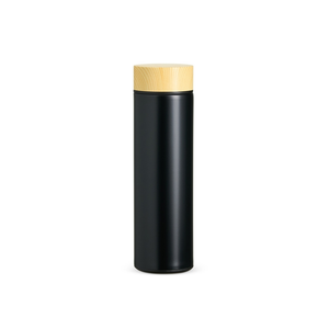 Garrafa térmica 450ml, Preto, sem personalização.
