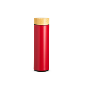 Garrafa térmica 450ml, Vermelho, sem personalização.