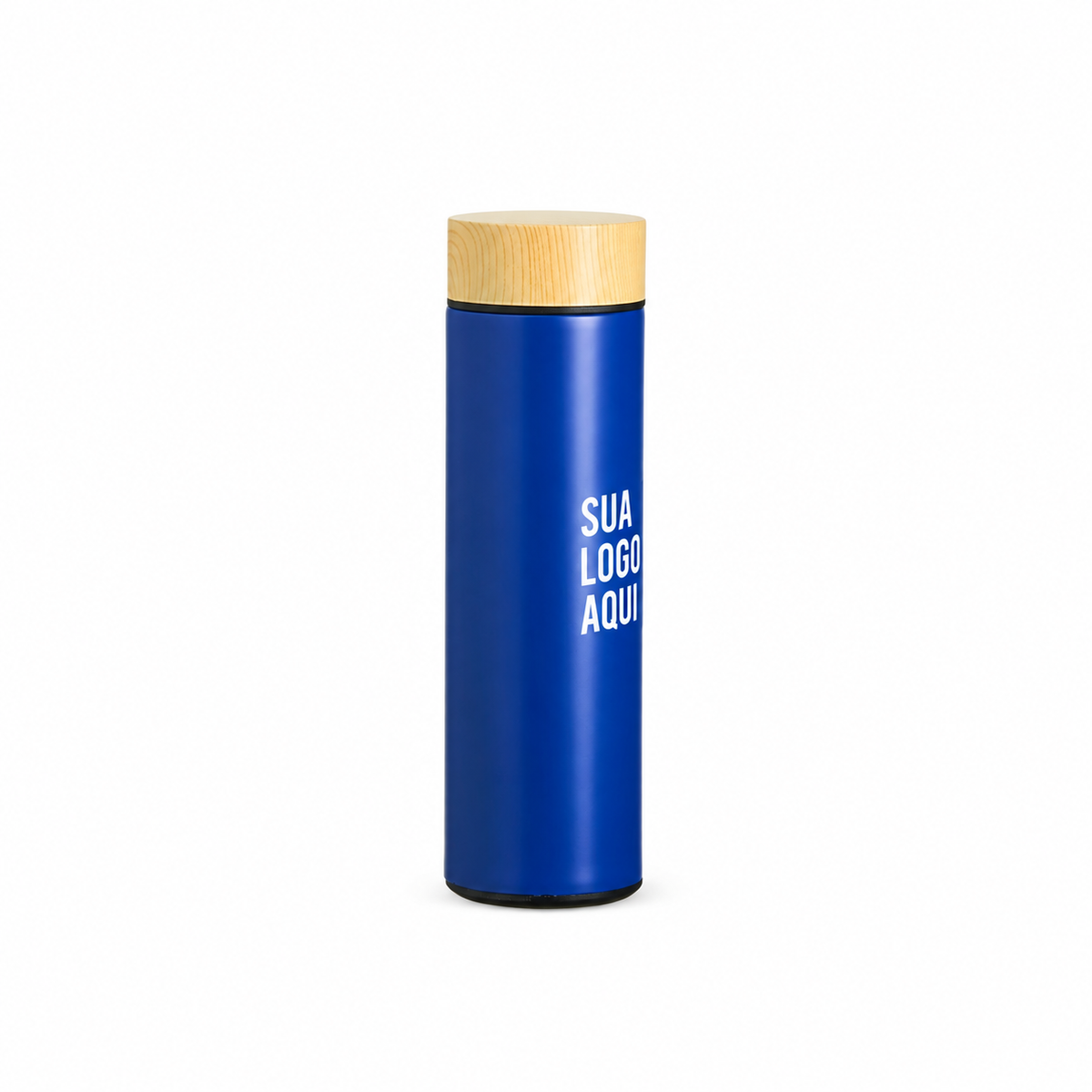 Garrafa térmica 450ml SKU 18833: aplicação ilustrativa lateral.