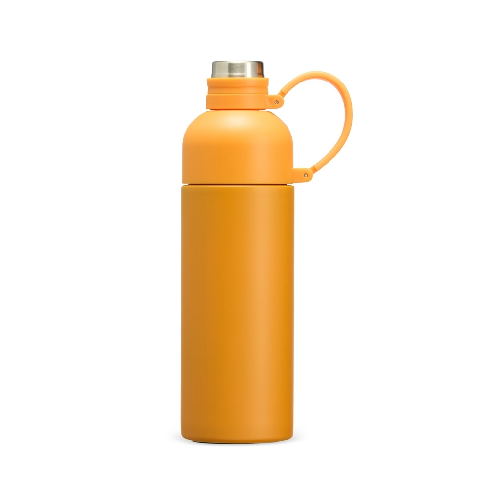 Garrafa térmica 460ml, Laranja, sem personalização.