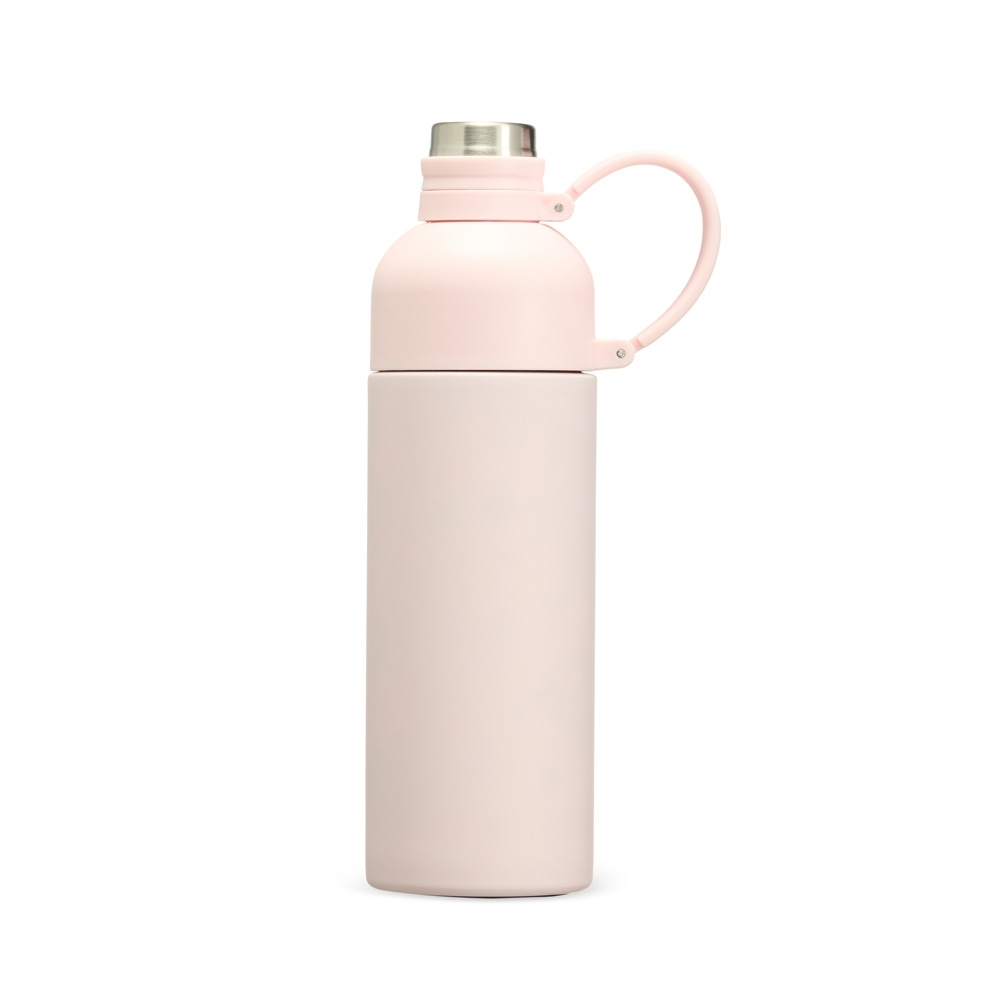 Garrafa térmica 460ml, Rosa, sem personalização.
