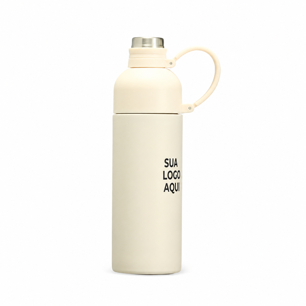 Garrafa térmica 460ml SKU 18906: aplicação ilustrativa lateral.