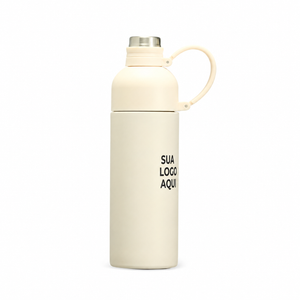 Garrafa térmica 460ml SKU 18906: aplicação ilustrativa lateral.