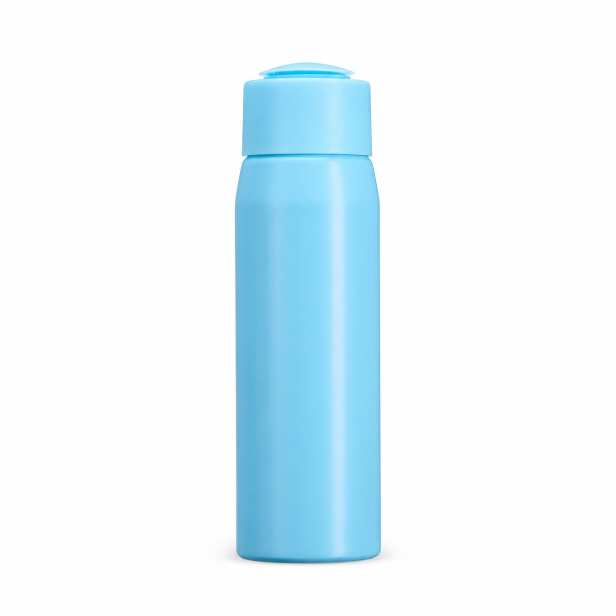 Garrafa de alumínio 600 ml azul-claro sem personalização.
