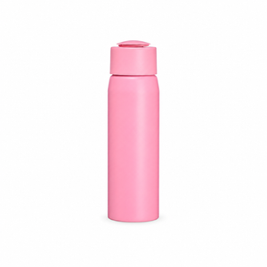 Garrafa de alumínio 600 ml rosa sem personalização.