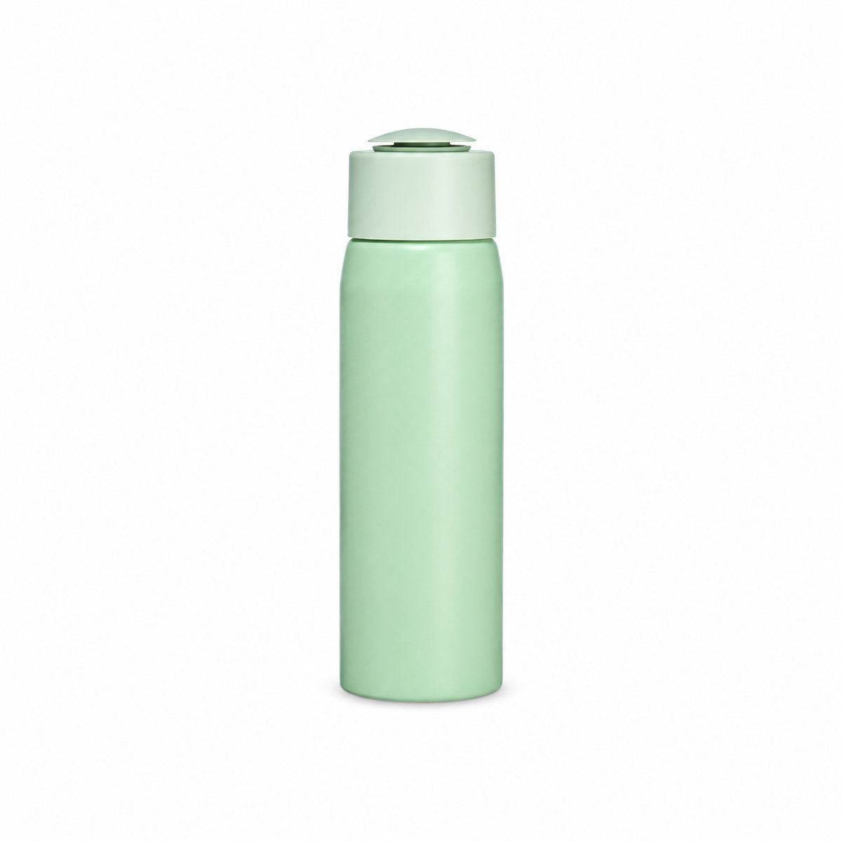 Garrafa de alumínio 600 ml verde-claro sem personalização.