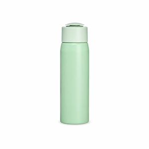 Garrafa de alumínio 600 ml verde-claro sem personalização.