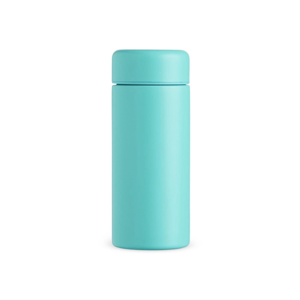 Garrafa térmica 200ml Turquesa sem personalização.