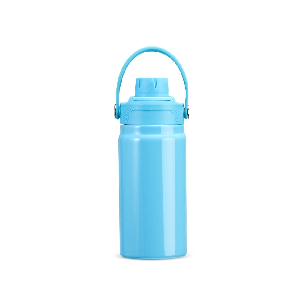 Garrafa térmica 400ml Azul Claro sem personalização.