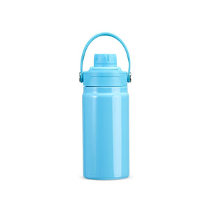 Garrafa térmica 400ml Azul Claro sem personalização.