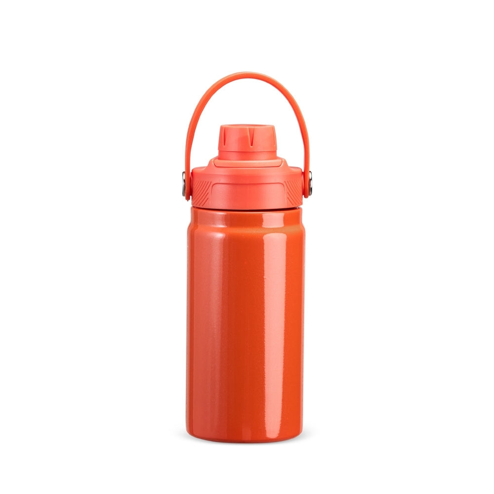 Garrafa térmica 400ml Laranja sem personalização.
