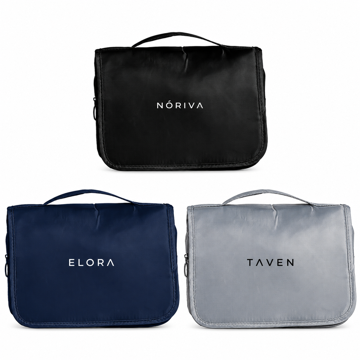 Nécessaire Sarja Travel Personalizada — SKU 18508 — exemplos ilustrativos de personalização