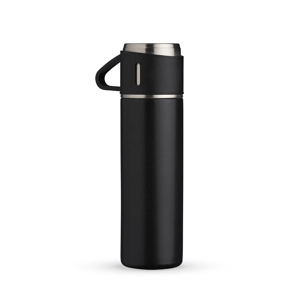 Garrafa Térmica Inox 450ml SKU 18639 — Preto sem personalização