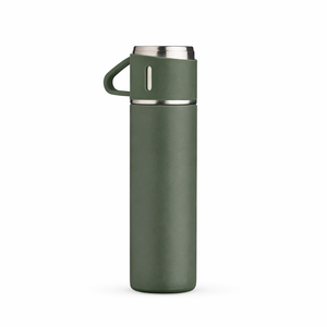 Garrafa Térmica Inox 450ml SKU 18639 — Verde Oliva sem personalização