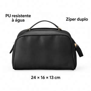 Nécessaire PU com Zíper Duplo Personalizada — SKU 18804 — detalhes do produto