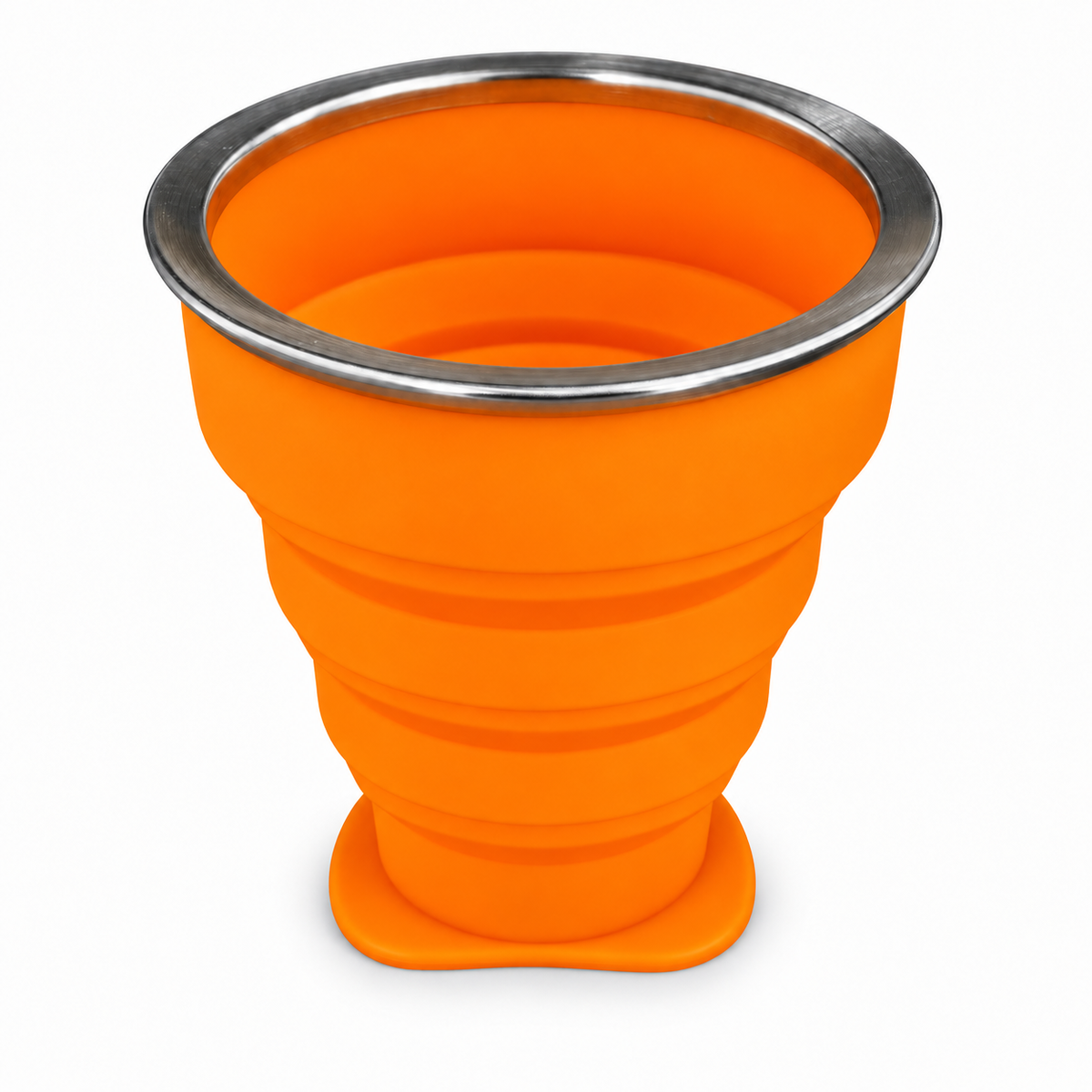 Copo retrátil de silicone 200 ml laranja sem personalização
