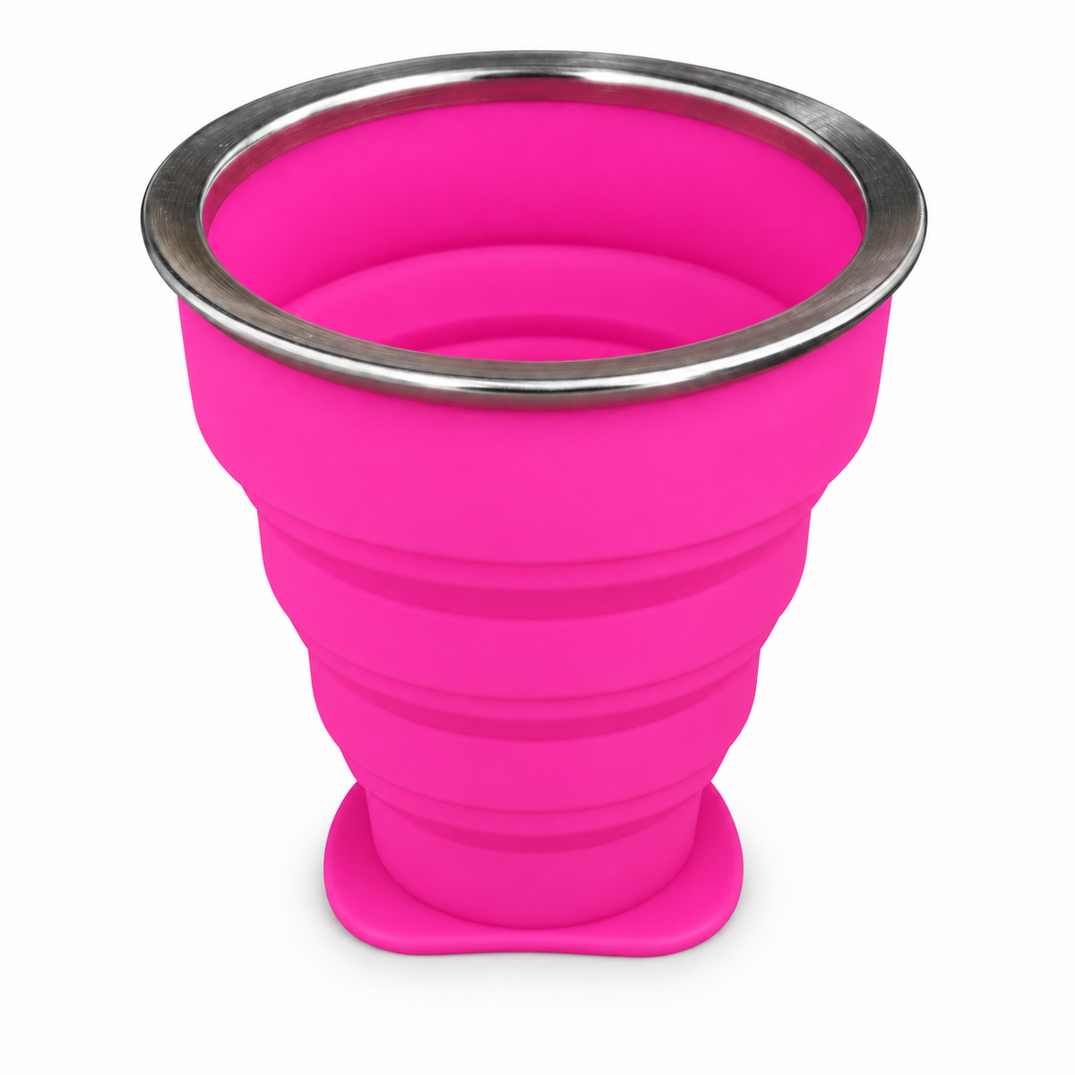 Copo retrátil de silicone 200 ml rosa sem personalização