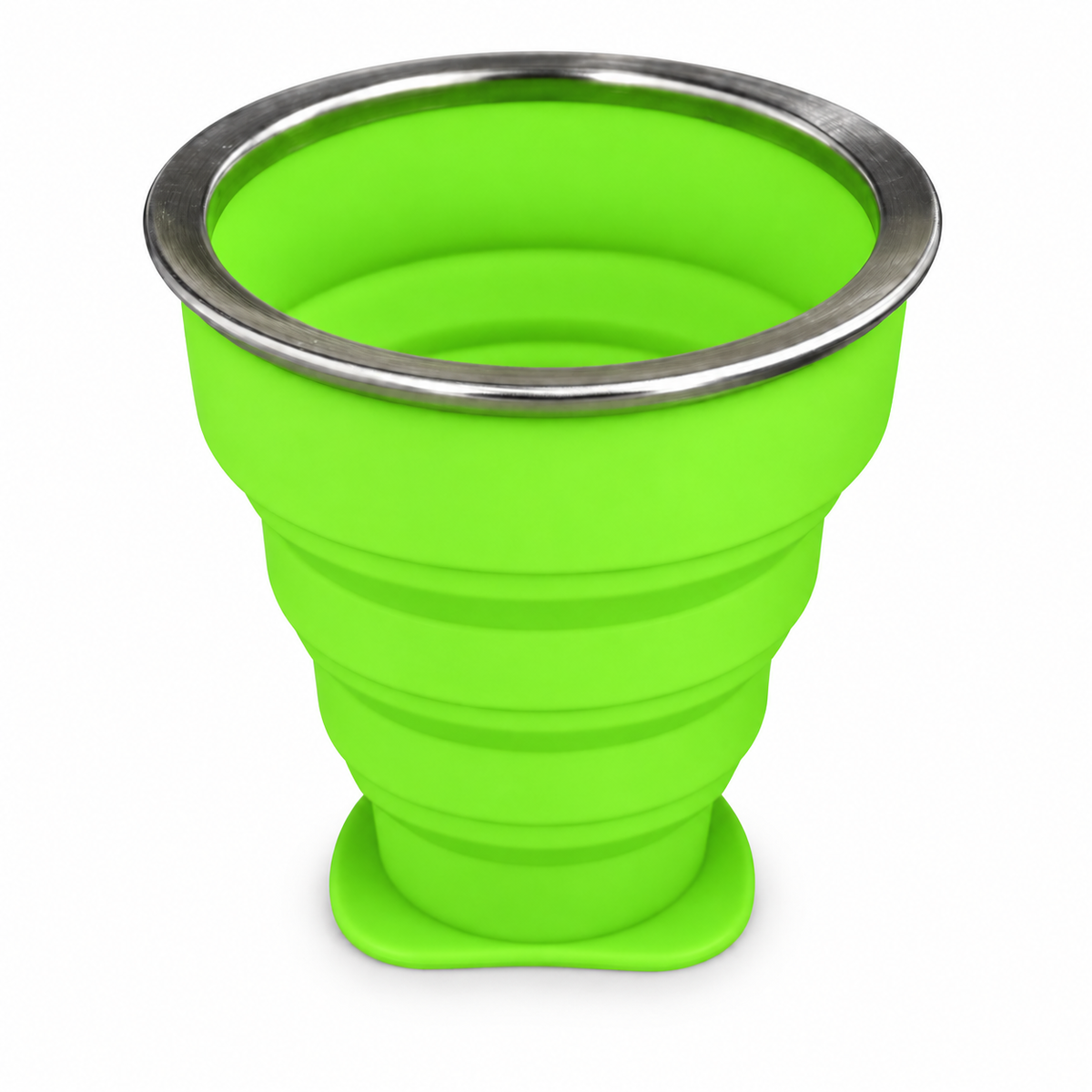Copo retrátil de silicone 200 ml verde sem personalização