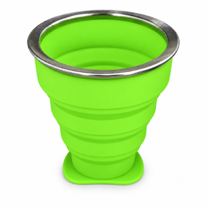 Copo retrátil de silicone 200 ml verde sem personalização