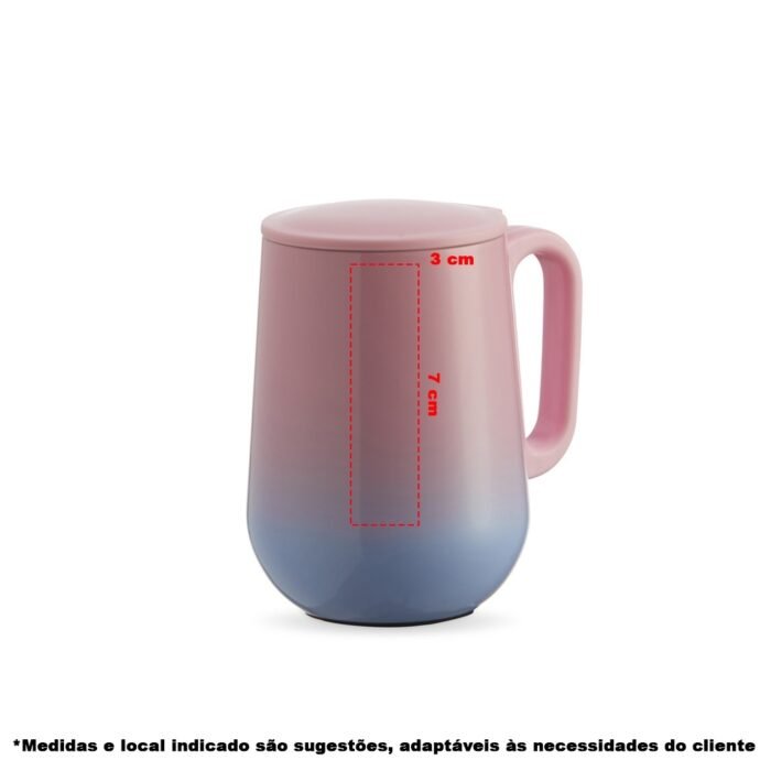 Caneca Bicolor Parede Dupla 250ml - Imagem 5